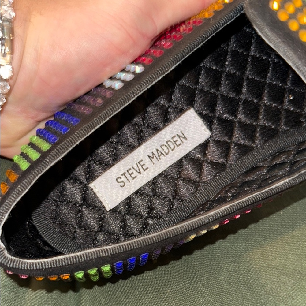 Steve Madden RARE Multicolor rainbow rhinestone crystal Studded Men's Loafers - Picture 7 of 8